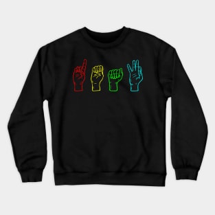 Deaf Sign Language Introduced By American Deaf Association Crewneck Sweatshirt